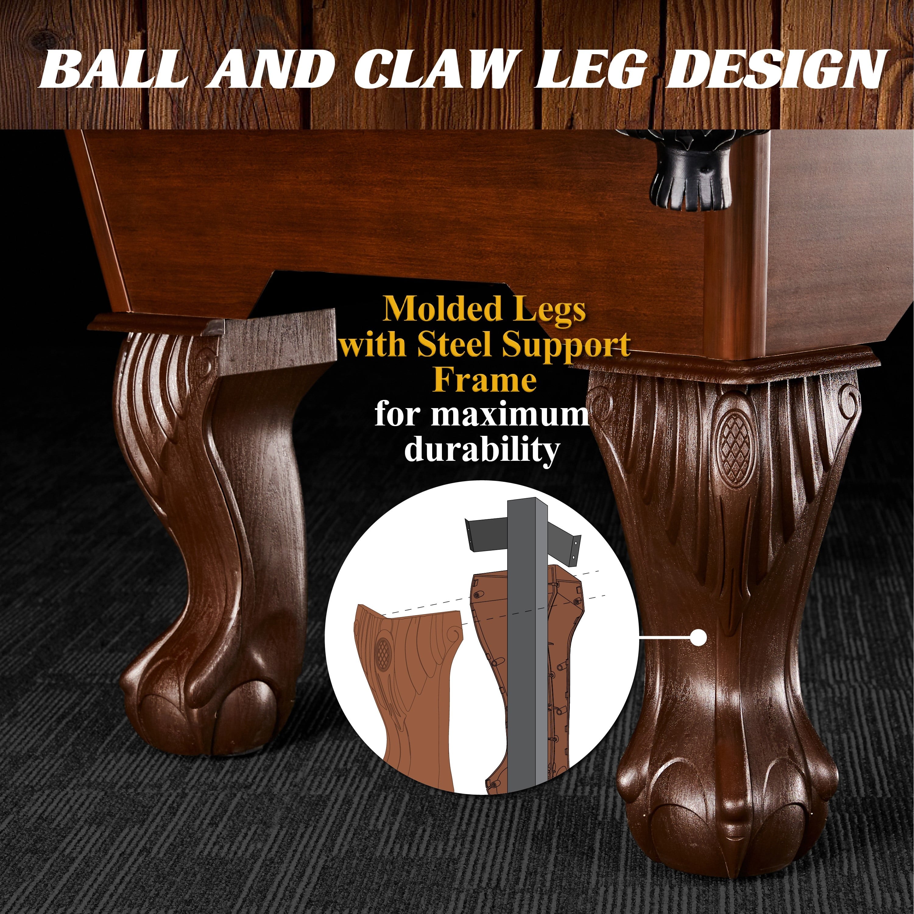 7.5 Ft Billiard Pool Table with Cue Rack, Dartboard, and Game Accessories - Green, by