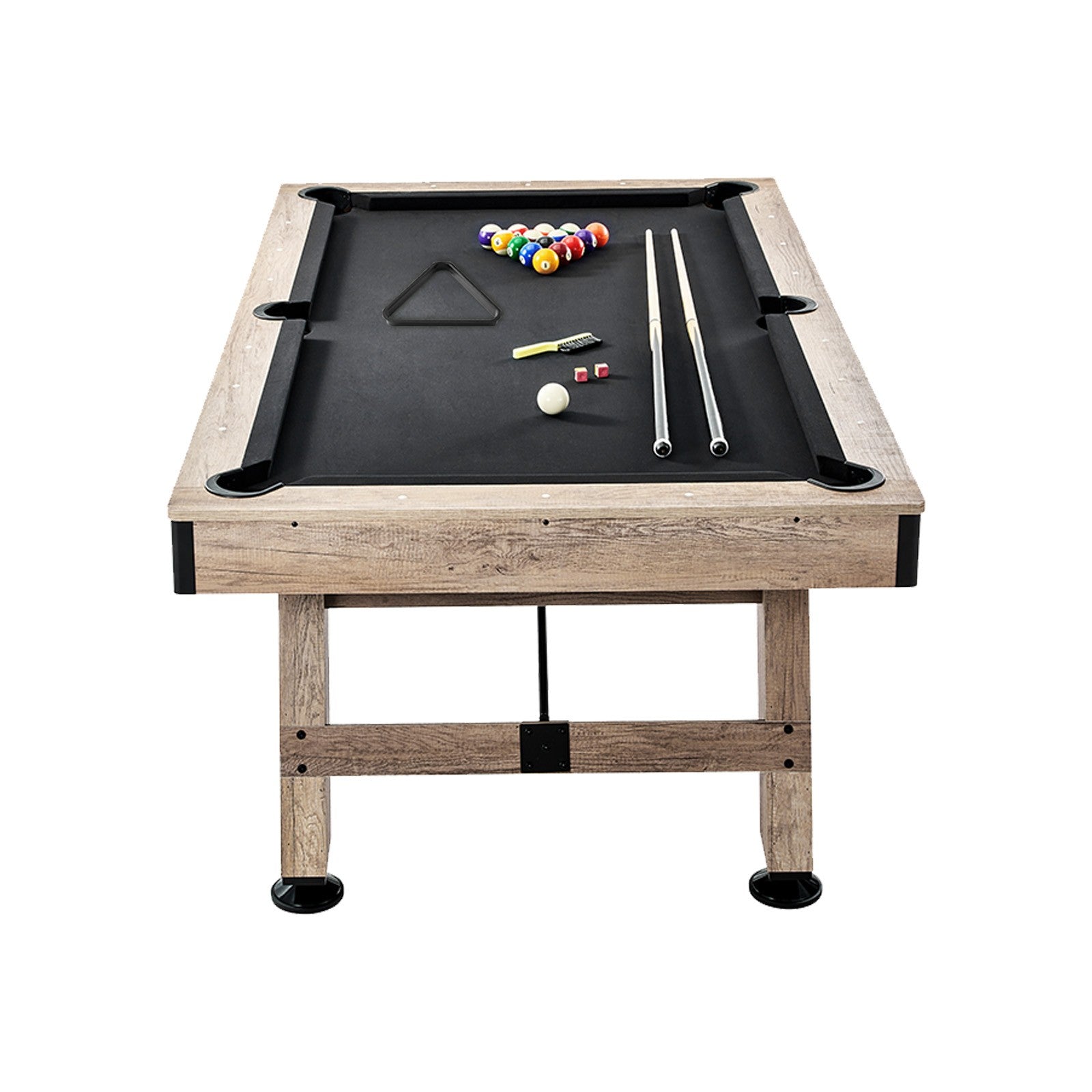 Uimoso 7Ft Billiards Table Pool Table Set Black Cloth for Family Game Room