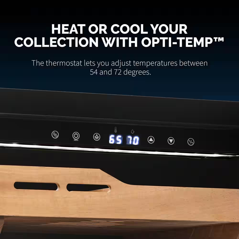 840 Count Electric Cigar Humidor, Built-In Humidification System with Opti-Temp Heating and Cooling Function