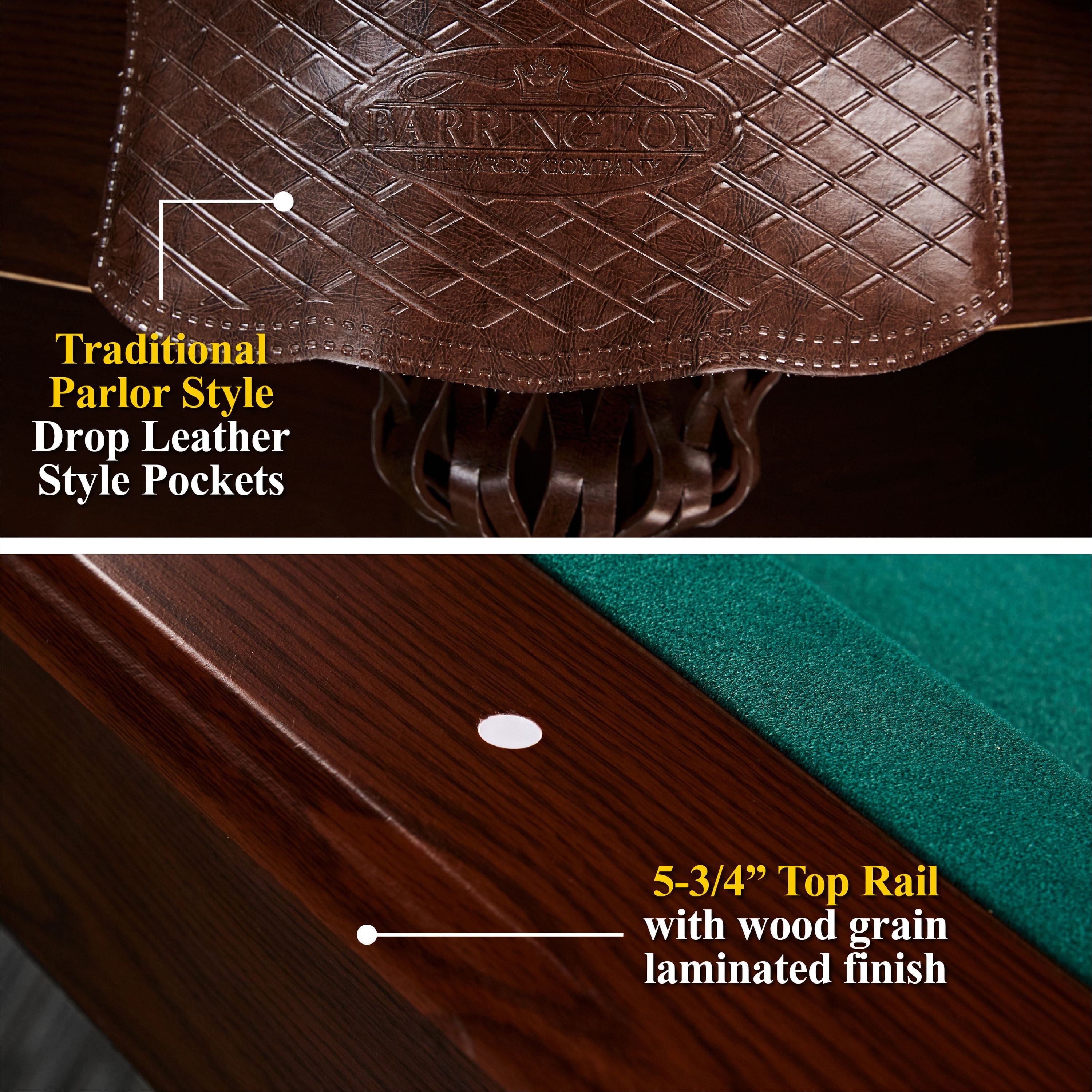 7.5 Ft Billiard Pool Table with Cue Rack, Dartboard, and Game Accessories - Green, by