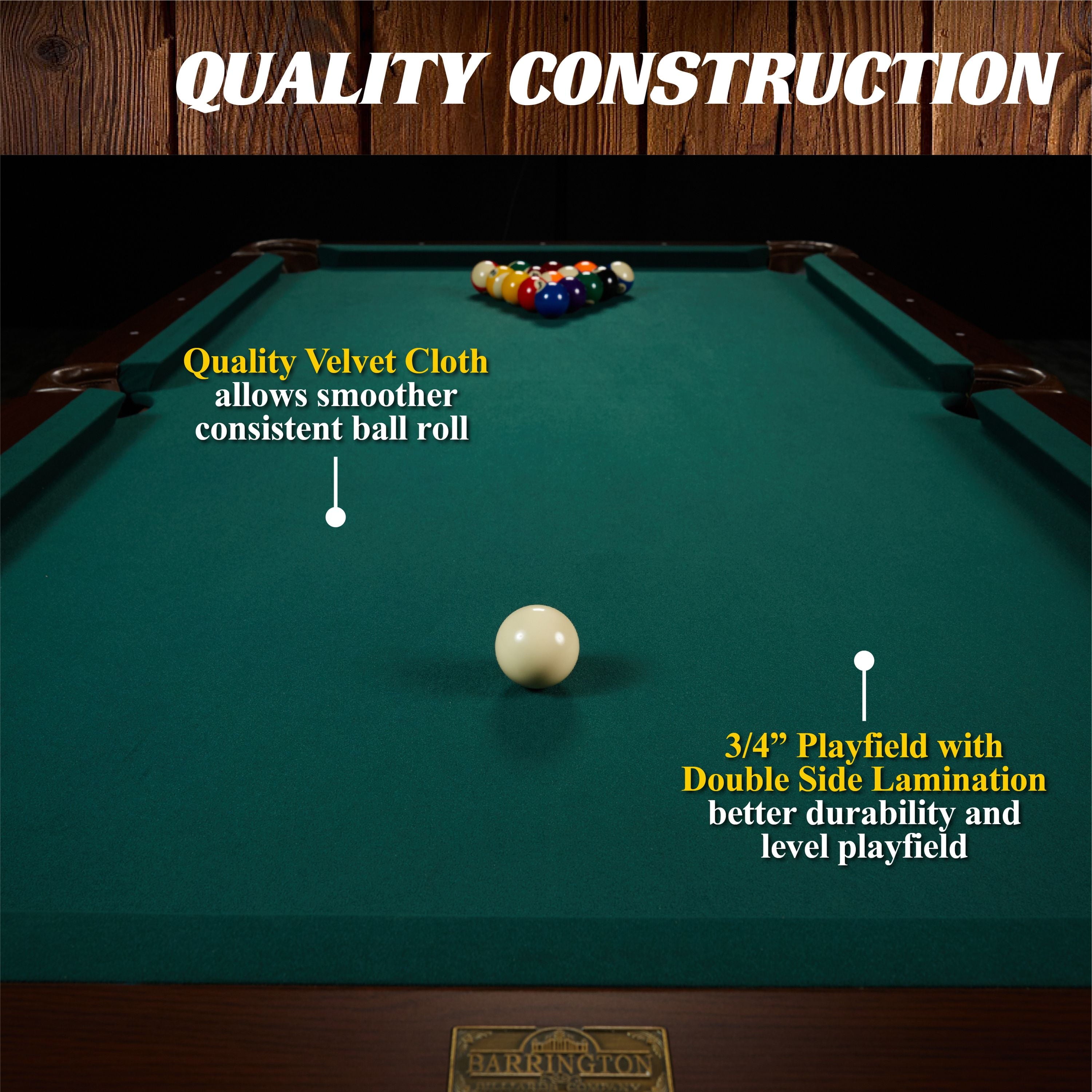 7.5 Ft Billiard Pool Table with Cue Rack, Dartboard, and Game Accessories - Green, by